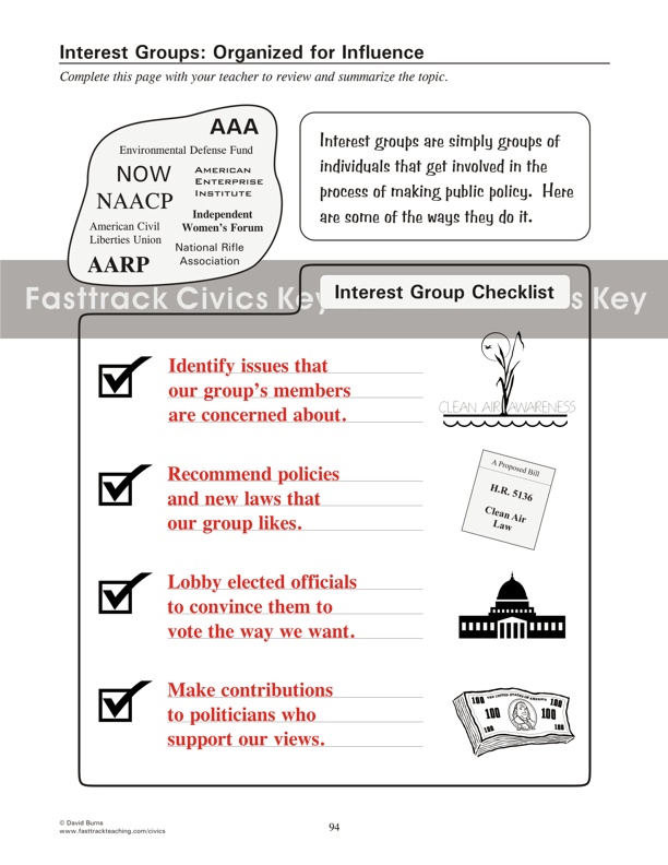 Interest Groups: Organized for Influence