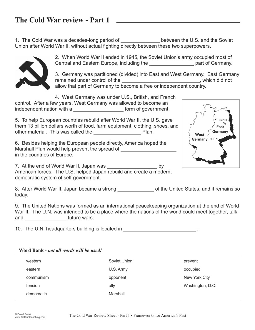 U11 The Cold War review sheet part 1